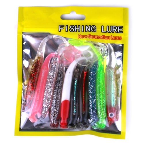 Rubber Soft Fishing Baits, Worm Artificial Lures, 5g/9cm Shad