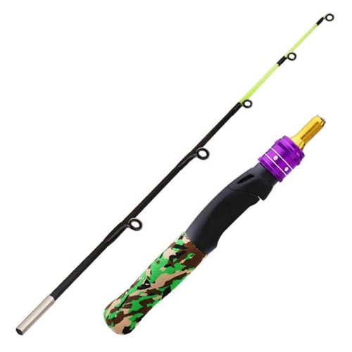 Ice Winter Fishing Rod With Reel Combo Set Ice Fishing Mini Feeder 2  Sections Telescopic Fishing Po