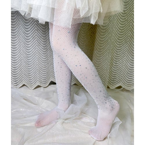 Women's Fishnet Stockings Lace Patterned Tights Fishnet Floral Stockings  Pattern Leggings Tights Net Pantyhose (White 6, One Size)
