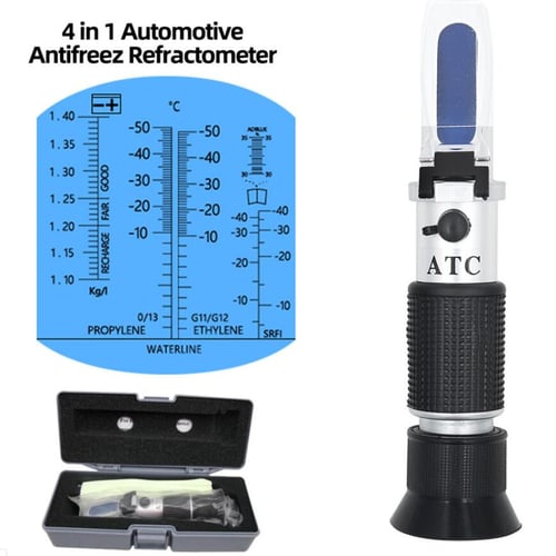 4 in 1 Car Refractometer Antifreeze Coolant Tester Engine Fluid