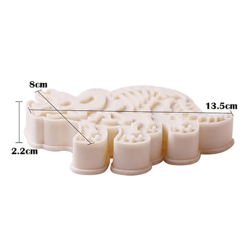 5pcs Cloud Shaped Biscuit Mold, Cartoon White Cookie Cutter For Baking