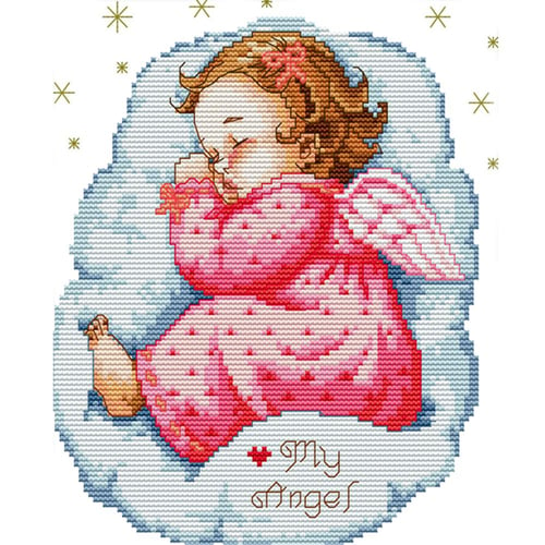 Sleeping Angel Baby Patterns Counted Cross Stitch 11CT 14CT Cross Stitch  Sets Chinese Cross-stitch Kits