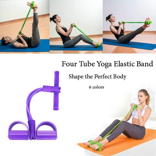 Multifunction Tension Rope 6-Tube Elastic Yoga Pedal Puller