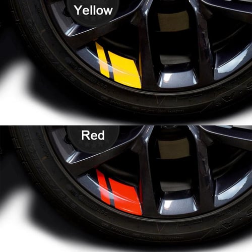 6Pcs Car Sticker Reflective Car Wheel Rim Vinyl Warning Stickers for BMW  E30 E34 E36 E39