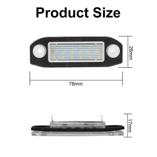 2Pcs LED Car Number License Plate Lights Accessories Lamps Canbus 12V For  Volvo C30 C70 S40 S80 V70 V50 XC70 - buy 2Pcs LED Car Number License Plate  Lights Accessories Lamps Canbus