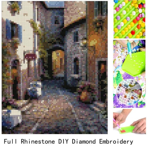 5D DIY Diamond Painting Fish Bite Hook Cross Stitch Kit Mosaic