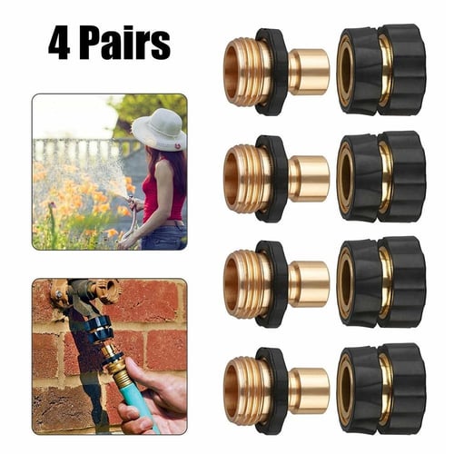 4sets, Garden Hose Quick Connector 1.2/1, Male And Female Garden Hose  Fitting Quick Connector, Garden Hose Supplies