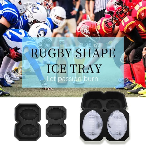 Silicone Rugby Ice Grid Football Mold Ice Cube Maker Beer Whiskey