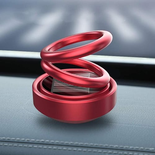 Solar Energy Car Perfume Double Loop Rotary Suspension Dashboard