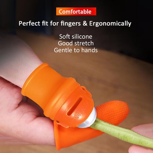 Silicone Thumb Knife Finger Protector Gears Cutting Vegetable Harvesting 