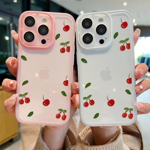 iPhone 14 Plus Clear Cherry Graphic Case