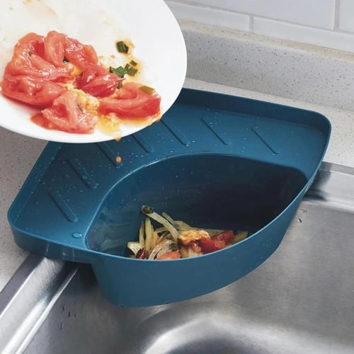 Sink Filter Drain Rack Stainless Steel Kitchen Sink Filter Mesh Bag Stand  Waste Garbage Net Shelf Sink Corner Mesh Strainer