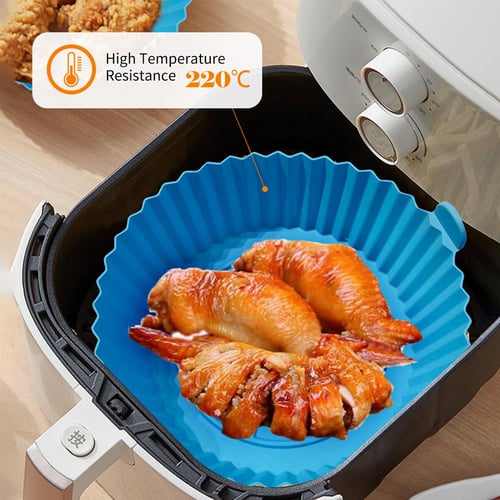 Airfryer Silicone Basket Square Silicone Tray Reusable Airfryer Liner Easy  Clean Pizza Plate Grill Pan Mat