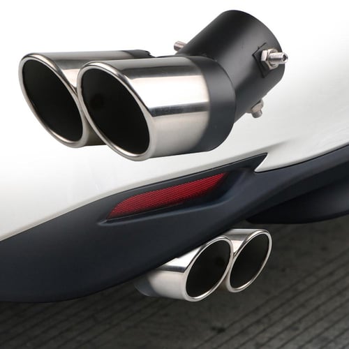 Stainless Steel Round Exhaust Pipe Tail Muffler Auto Car Chrome Tip  Accessories 