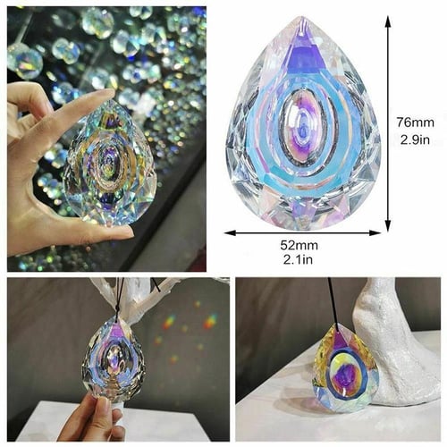 2 Pcs Crystal Prism Glass, Crystal Decorations, Hanging Crystals