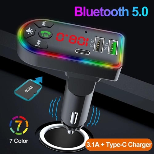 Transmisor F5 Bluetooth para Carro RGB