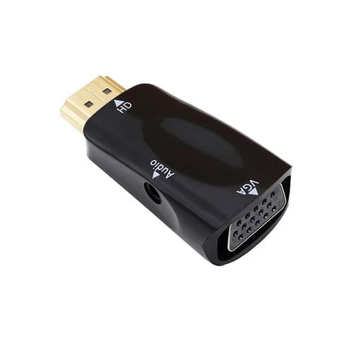 Onten VGA to HDMI, 1080P VGA to HDMI Adapter (Male to Female) for Computer,  Desktop, Laptop, PC, Monitor, Projector, HDTV with Audio Cable and USB
