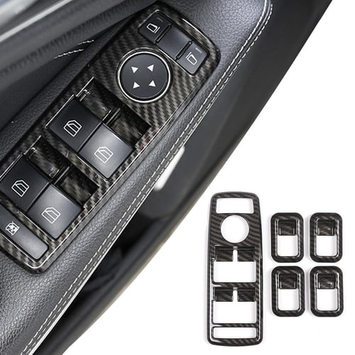 Carbon Fiber Car Steering Wheel Button Frame Cover Sticker for Mercedes  Benz C Class W204 Accessories Interior Trim