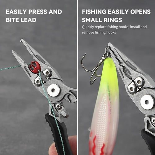 Ultralight Aluminum Fishing Pliers Split Ring Cutters Hooks
