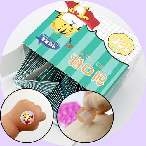 120Pcs/set Cartoon Band Aid Cute Mini Children Breathable Waterproof  Bandaids Kawaii Medical Bandages Hemostatic Patch