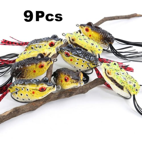 Frog Fishing Lure, Hollow Body Frog Topwater Soft Baits Lures for