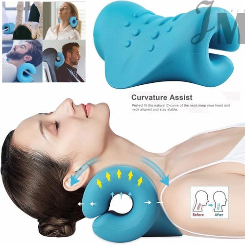 Neck Traction Pillow Original Cloud Shape Neck Stretcher Cervical Pain  Relief on OnBuy