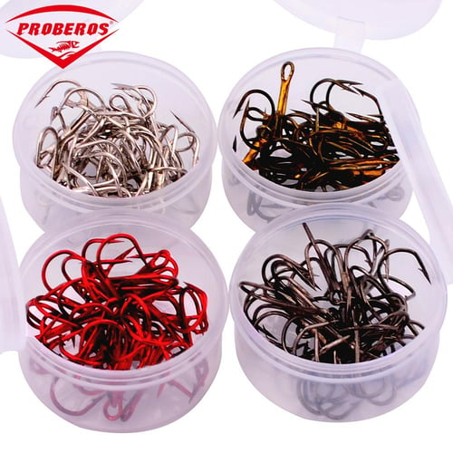 20Pcs/Box Fish Hooks Black / Tea / Silver / Red 4 Colors 2#-4#-6#-8#-10# -  buy 20Pcs/Box Fish Hooks Black / Tea / Silver / Red 4 Colors 2#-4#-6#-8#-10#:  prices, reviews