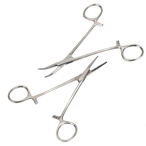 2 Pc Hemostat Forceps Set 8+12 Straight Fishing Forceps