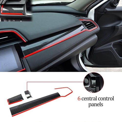 Carbon Fiber Dashboard Cover Sticker For Honda Civic 10th Gen - Interior  Mouldings