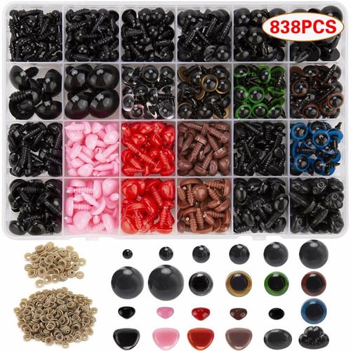 560Pcs Plastic Colorful Safety Eyes Noses For Doll Craft DIY Making