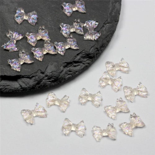 50pcs Glitter Bow Beads 10x8mm Small Patch Resin Magic Color Flat Base DIY  Nail Poreless - buy 50pcs Glitter Bow Beads 10x8mm Small Patch Resin Magic  Color Flat Base DIY Nail Poreless