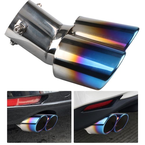 Stainless Steel Round Exhaust Pipe Tail Muffler Auto Car Chrome Tip  Accessories 