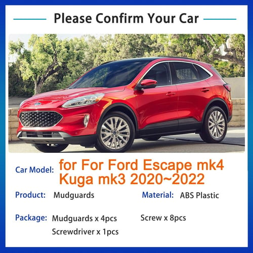 4 PCS Car Mud Flaps For Ford Escape mk4 Kuga mk3 ~2022 Splash