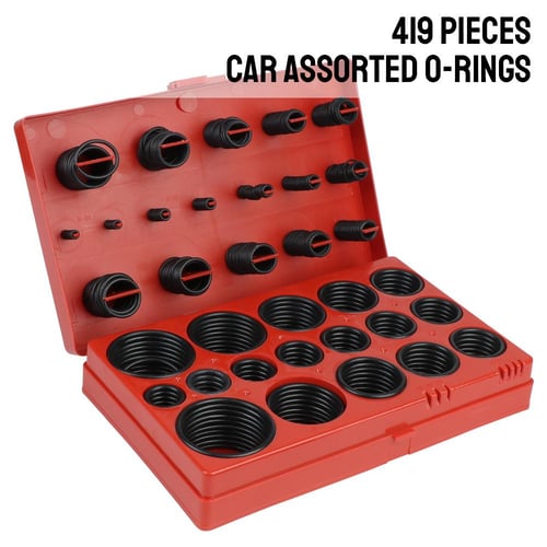 419pc O Ring Oring Rubber Seal Plumbing Assortment Set Kit Garage