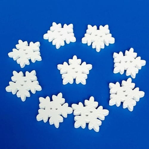 Pack Of 50 Wooden Snowflakes Christmas Winter Holiday Home Party