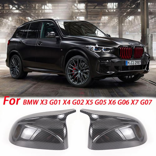2Pcs Glossy Black carbon pattern Rear Side View Mirror Covers Shell  Replacement For BMW X3 G01 ix3 X4 G02 X5 G05 X6 G06 X7 - buy 2Pcs Glossy  Black carbon pattern Rear