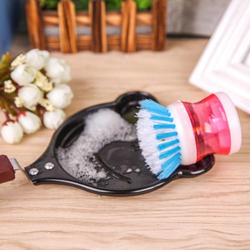 Kitchen Gadgets Hydraulic Dish Brush Pot Clean Brush Washing Up Liquid Soap  Dispenser Kitchen Tool Dishwashing Brush Cleaning Brushes