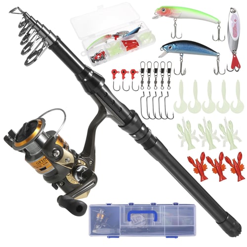 Fishing Rod and Reel Combos Telescopic Fishing Pole with Spinning Reel  Combo Kit Fishing Line Lures - buy Fishing Rod and Reel Combos Telescopic  Fishing Pole with Spinning Reel Combo Kit Fishing