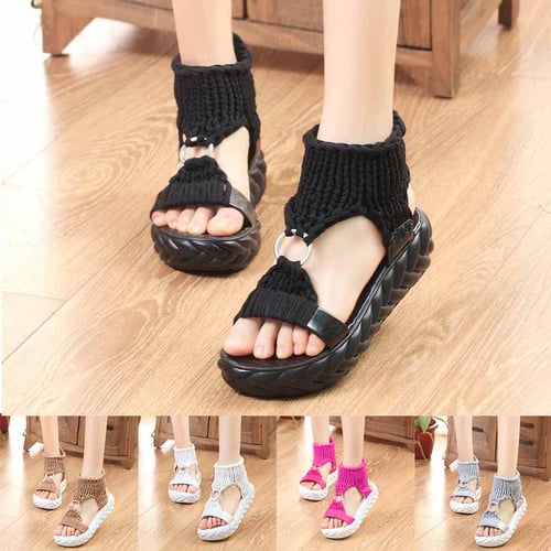 2020 Fashion Women Shoes Girls Sandals Wedge Large Size Summer Wedge Heels  with PU for Lady Shoes - China Casual Shoes and Footwear price