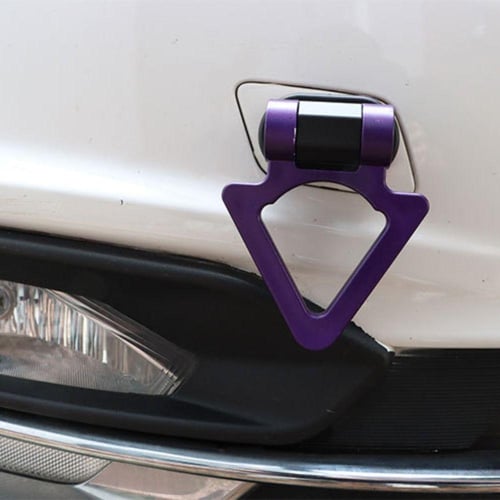 Purple JDM Sport Racing Car Fake Trailer Ring Tow Hook Trim Decoration  Universal