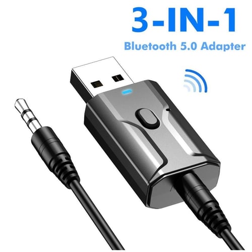 Bluetooth Receiver Transmitter, 4in1 Mini USB Bluetooth 5.0 Audio  Transmitter & Wireless Bluetooth 3.5mm Aux Adapter Receiver for Car/Home  Stereo Headphones Speakers TV PC Projector CD 