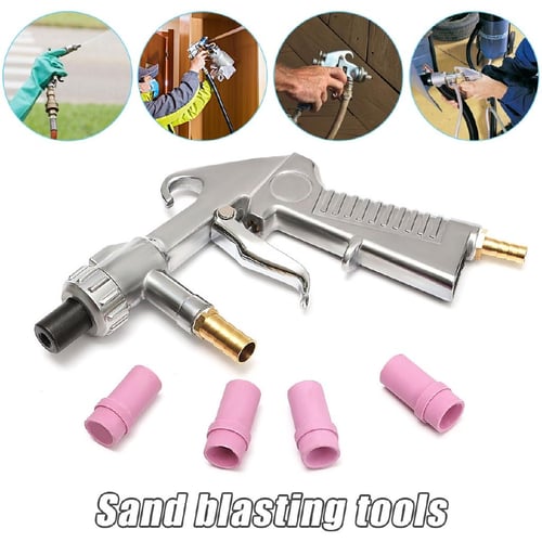 Sandblasting Gun Sandblaster Gun Kit with Ceramic Tip 10Pcs Sand Blaster  Gun Nozzle