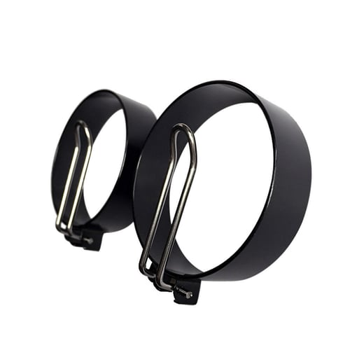 Tika 2 Pcs Non Stick Fried Egg Shaper Stainless Steel Pancake Ring Mold Cooking Tool, Black