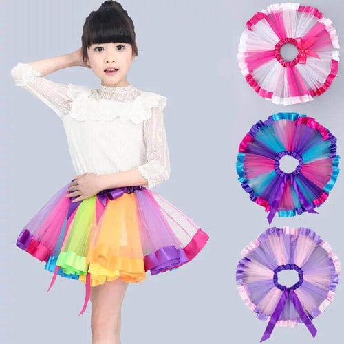 Tulle Ballet Dance Tutus Clothes, Rainbow Tulle Skirt Kids