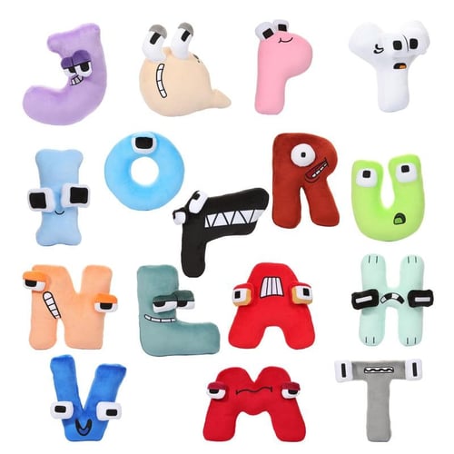 Alphabet Lore Plush Toy Stuffed Plushie Doll Toys Children kawaii Cartoon  Doll 26 English Letters (A-Z-0-9) Kids Birthday Gift