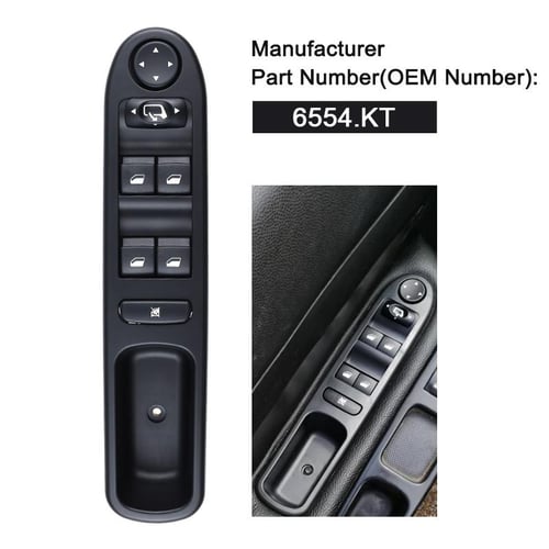 6554.KT 6554KT LHD Master Power Window Control Switch Electric For