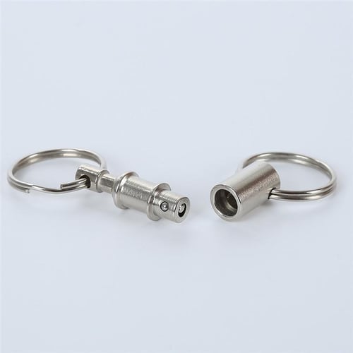 Detachable Pull Apart Quick Release Keychain Key Rings Iron Alloy