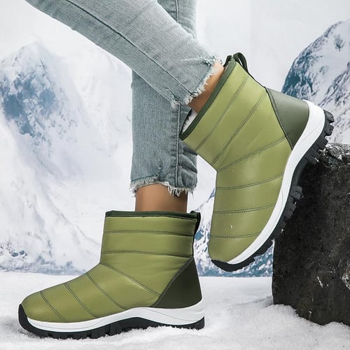 Winter Thickened Warm Snow Boots, Short Tube Anti Slip Fishing