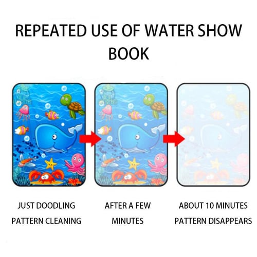 Reusable Coloring Book Magic Water Drawing Painting Sensory Kids Early  Education