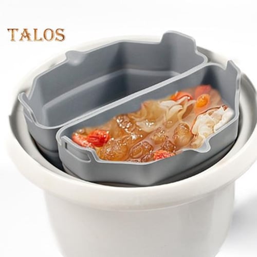 2pcs Reusable Silicone Slow Cooker Divider Liners For 6-7-8 Qt